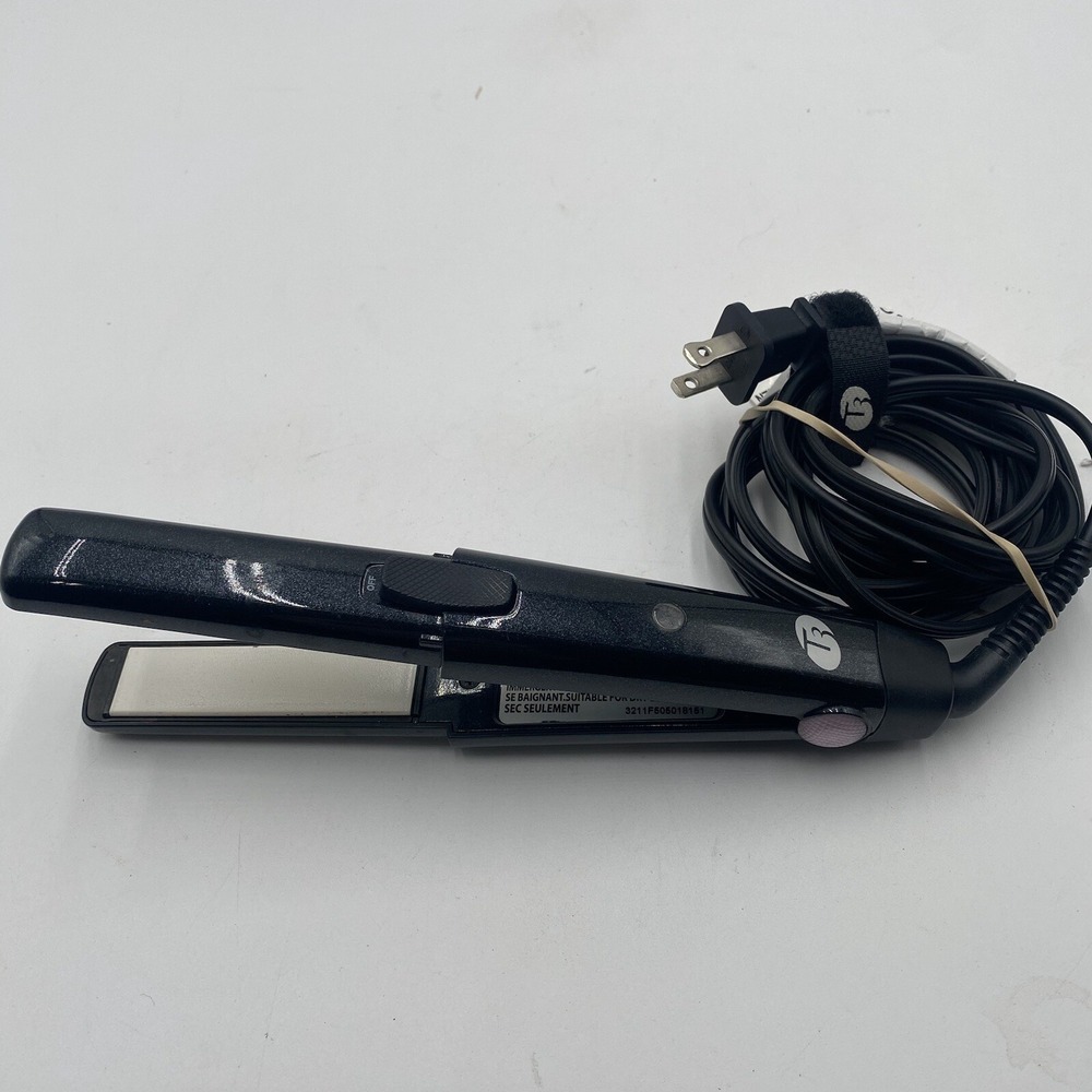 T3 SinglePass 73505 Compact Tourmaline Ceramic Flat Iron (No Cap) BLACK 1" Works